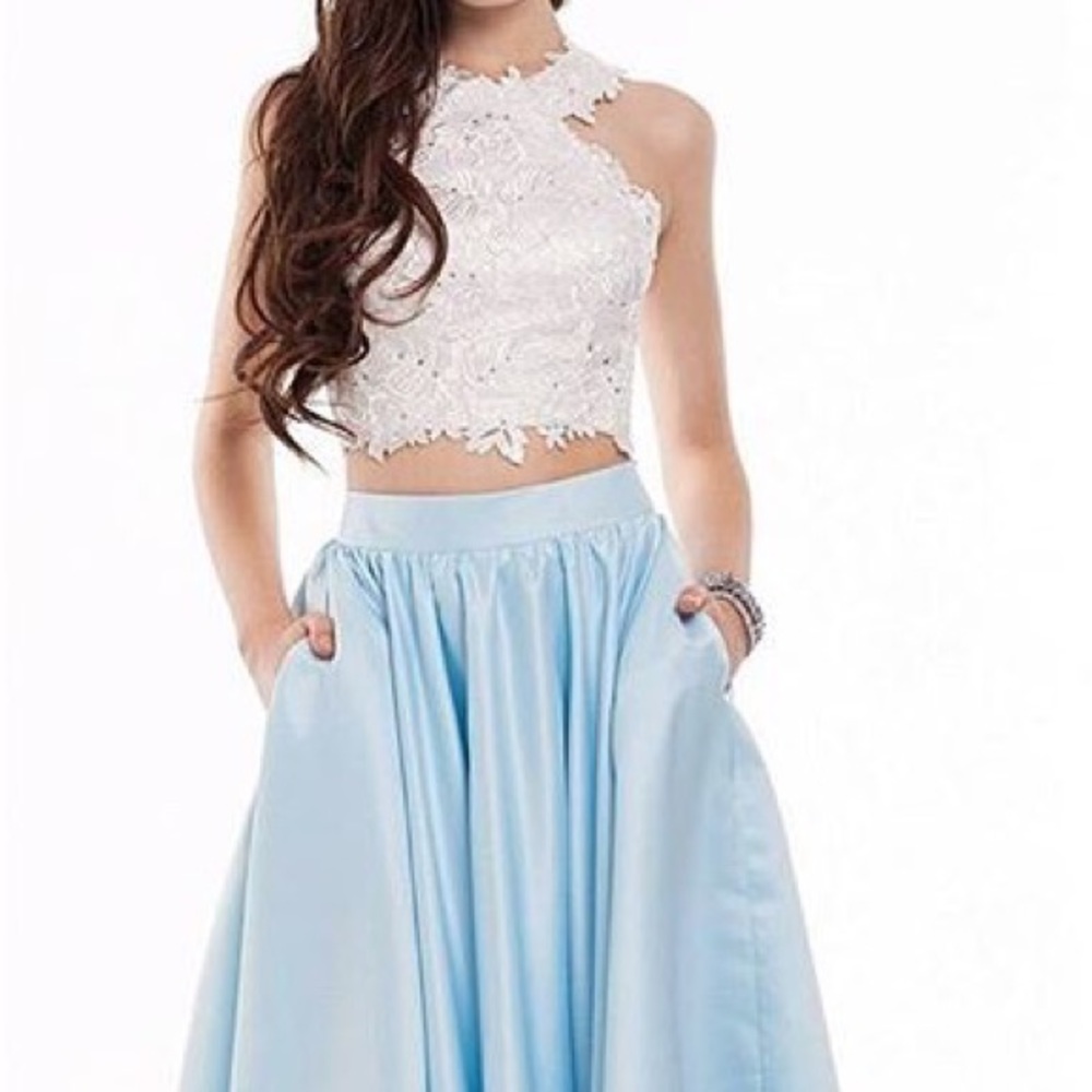 Two piece prom dress