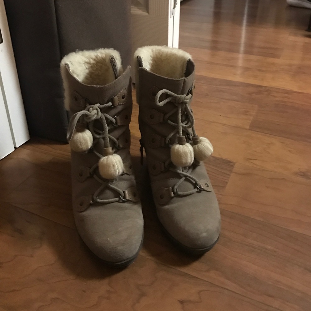 cole Haan cute wedge booties, size 7.5