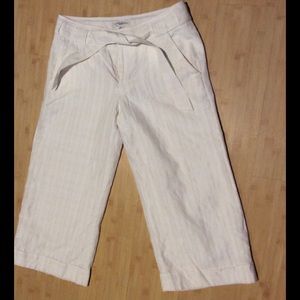 Banana Republic Linen Cropped Capris Size 8