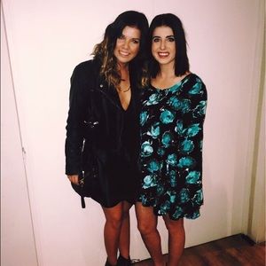 MINKPINK Blue and Black Floral Dress