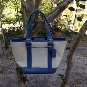 Coach straw tote bag