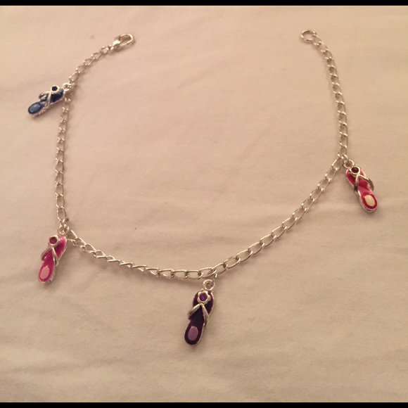 Brand New Flip Flop Charm Bracelet - Picture 1 of 5