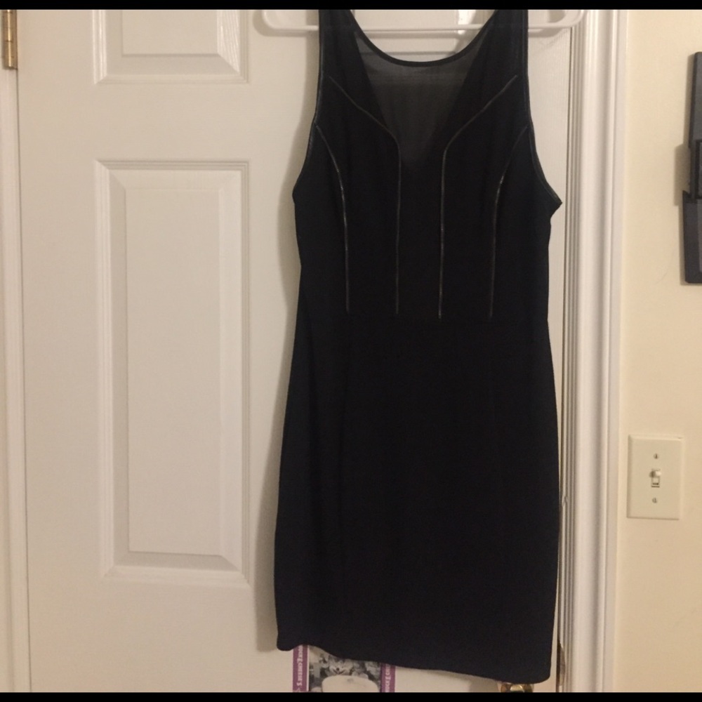 Black dress chiffon/ zipper