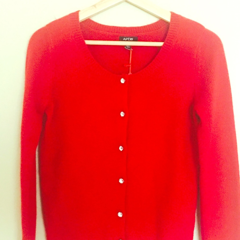 NWT women's red cardigan