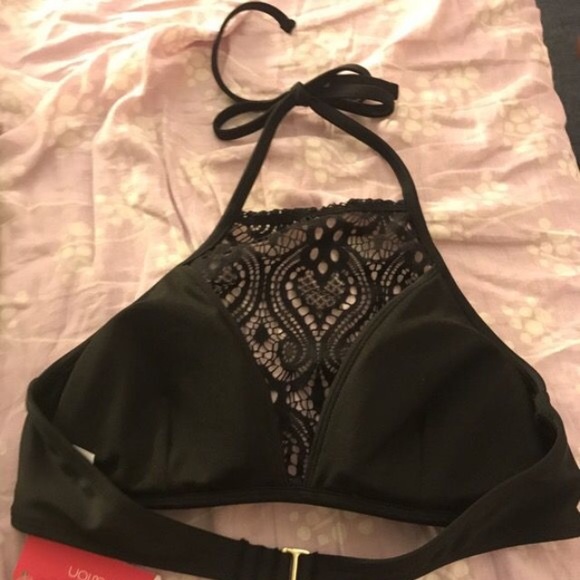 Black Bathing Suit Top - Picture 2 of 2