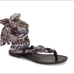 MIA "Drina"  Scarf Wrap Ankle Sandal (9) NEW