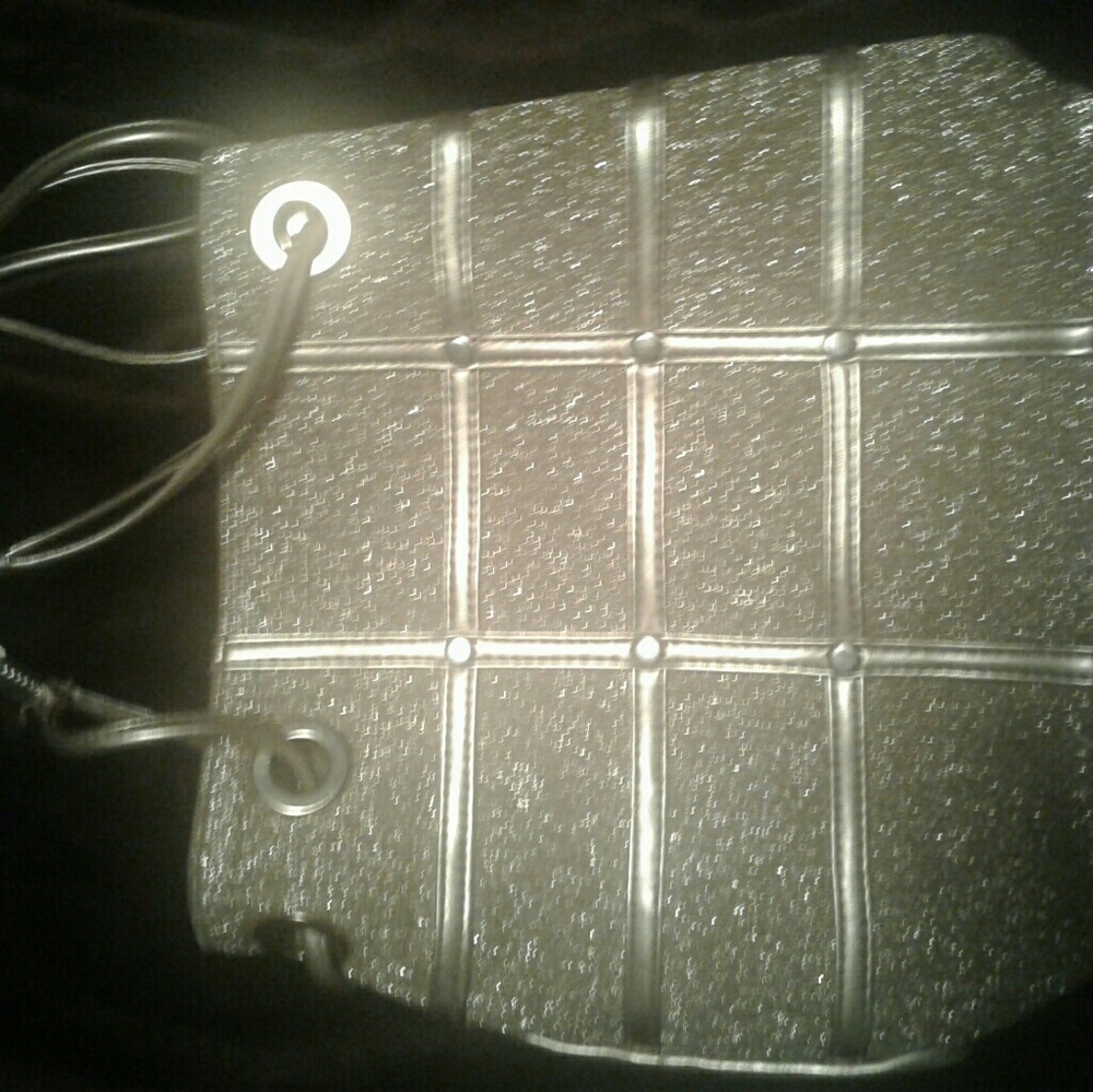 Gold messenger bag