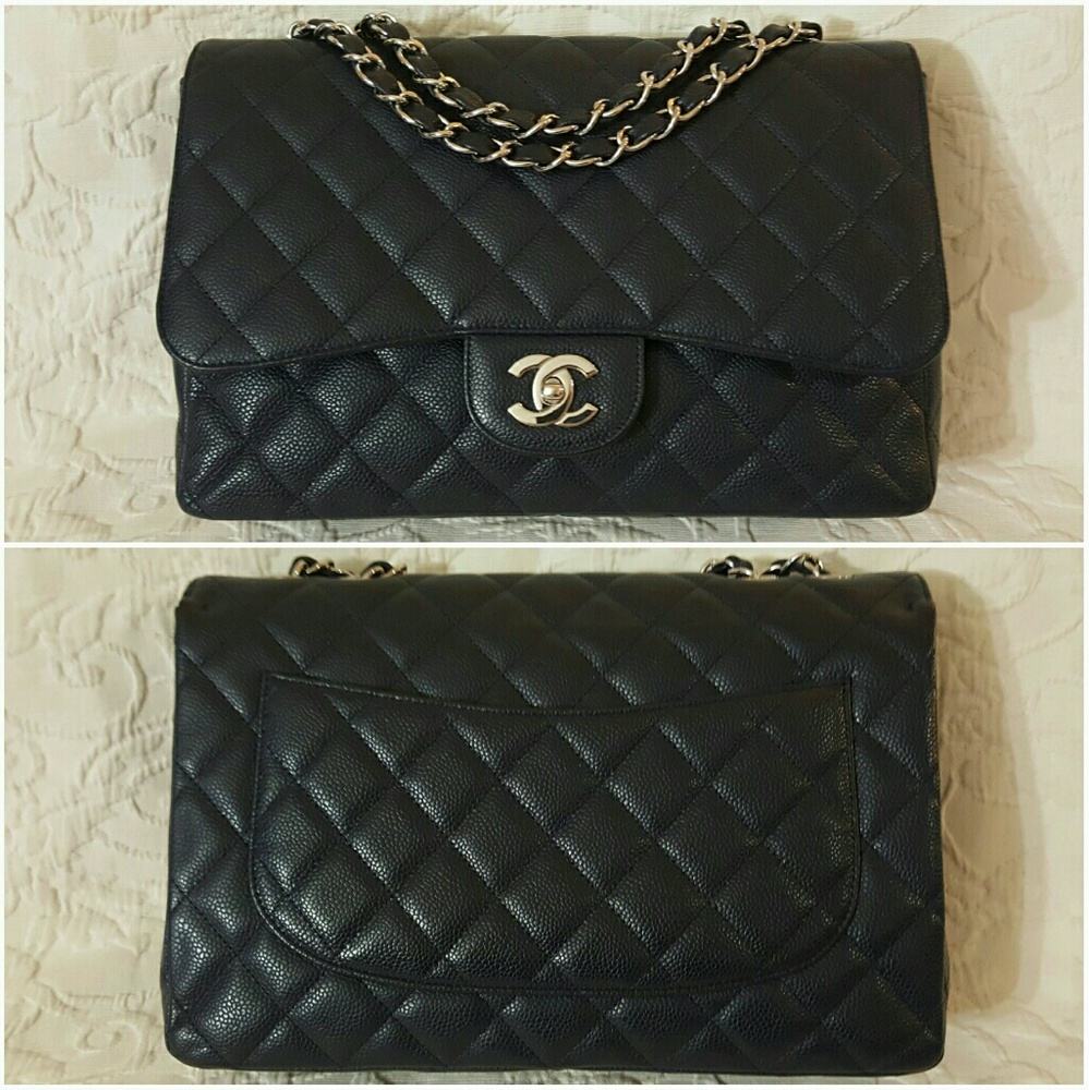 Chanel Caviar Jumbo Flap Navy Rare Dark SOLD