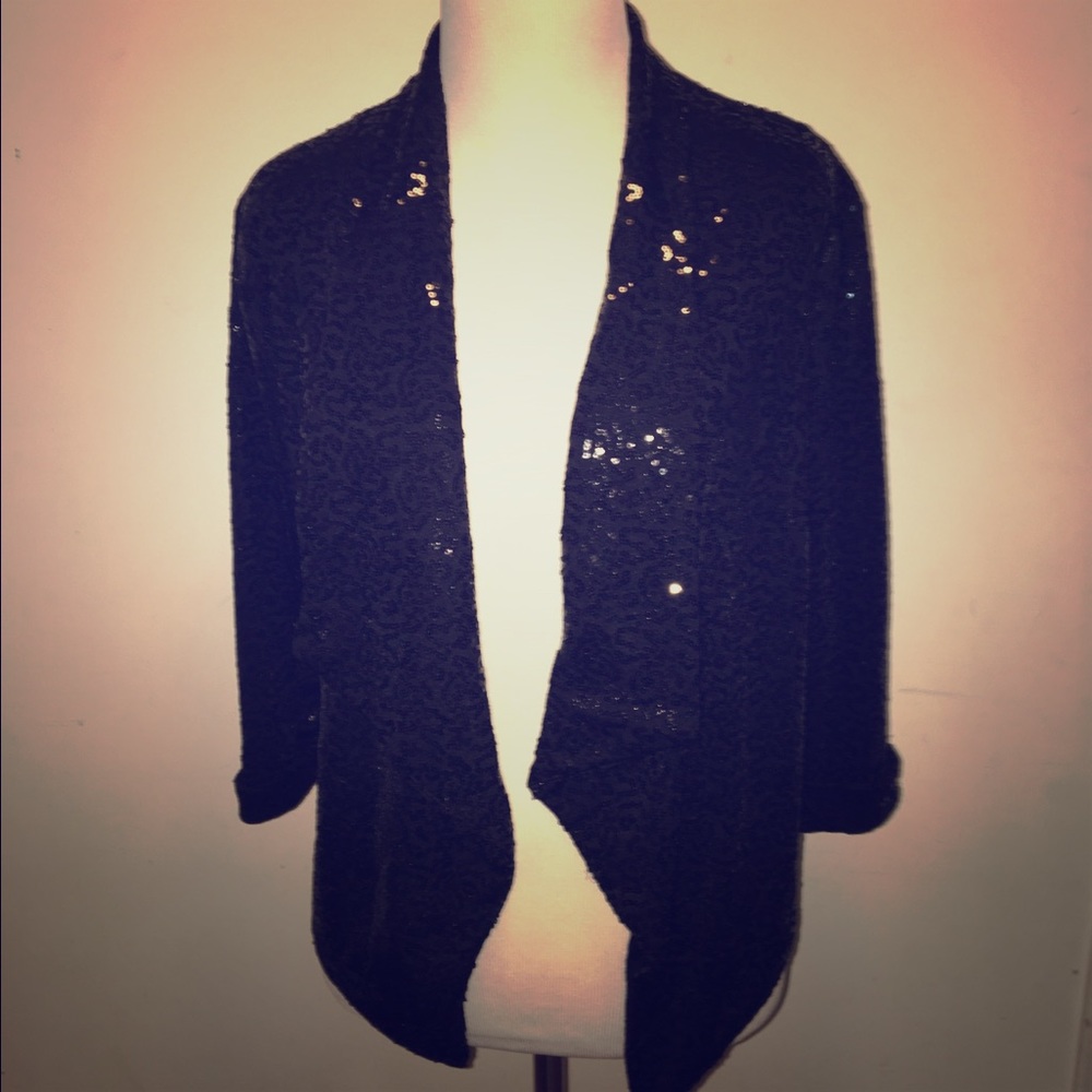 Black Sequin Blazer