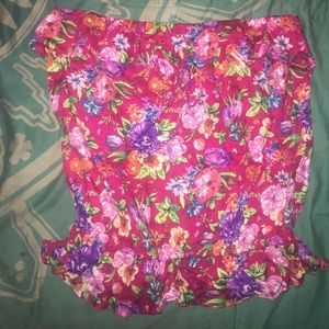 Floral tube top
