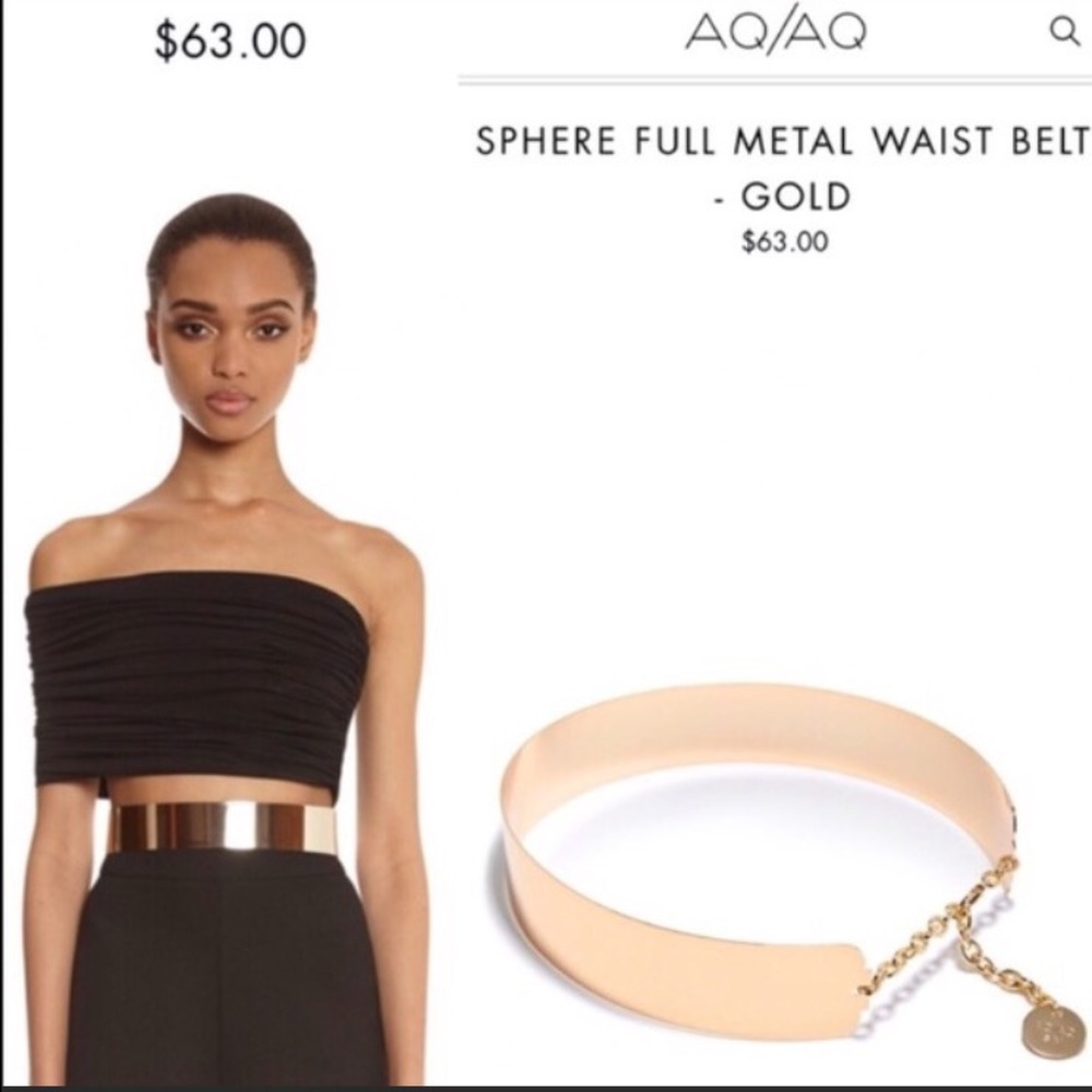AQ/AQ gold waist belt size S
