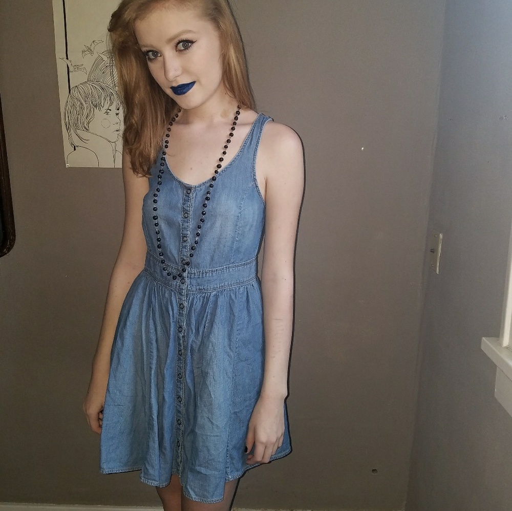 Adorable denim sun dress