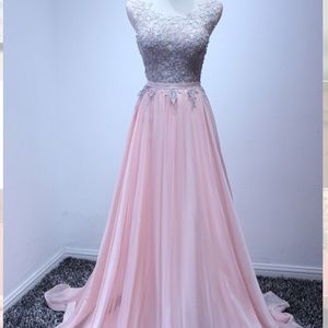 PINK PROM DRESS NEVER WORN