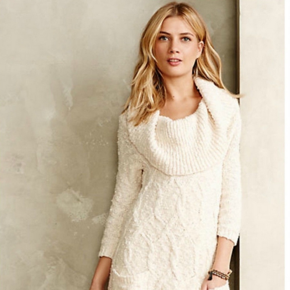 Meli Cable Sweater Dress (Sleeping in the snow)