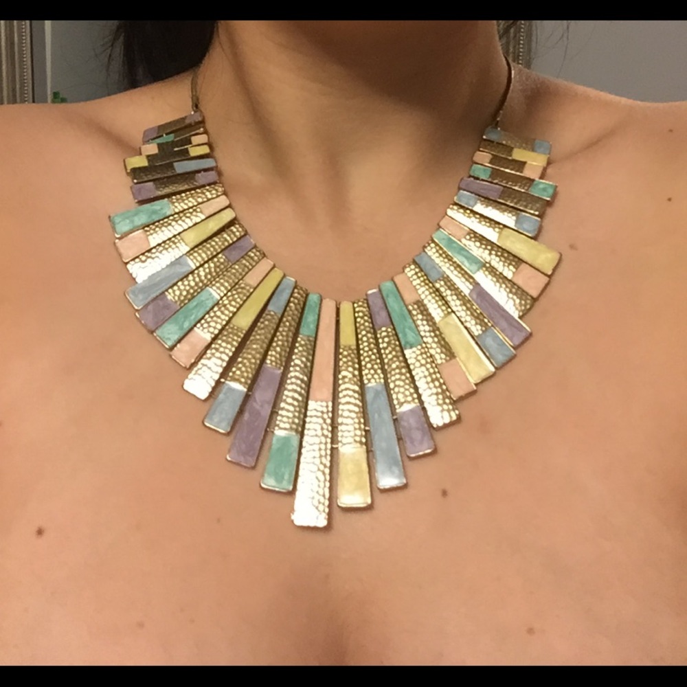 ALDO gold/pastel necklace