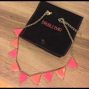 Baublebar statement pink triangle necklace