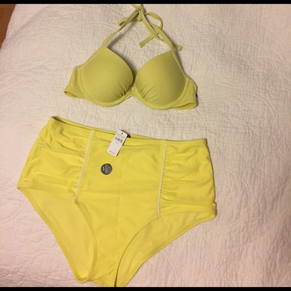 Aerie swimsuit set small top/ highwaistd xl bottom