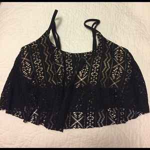 Xhilaration lace swim suit top size M