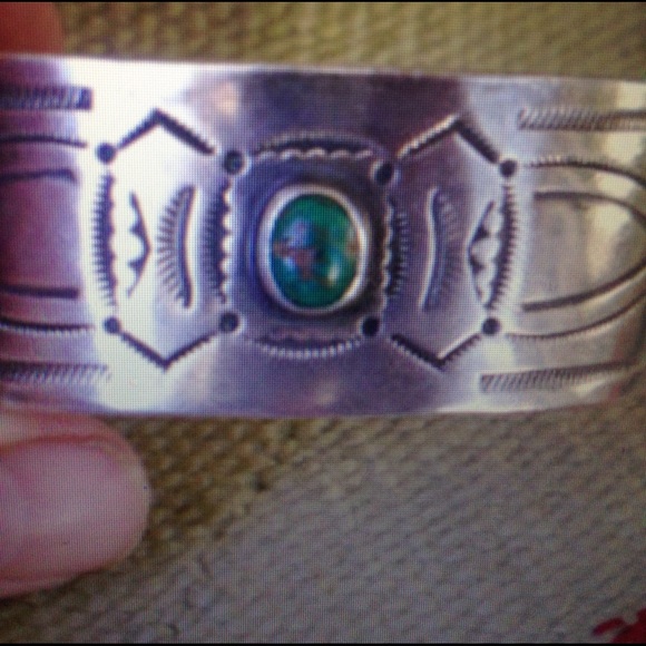 GENUINE AUTHENTIC NAVAJO PAWN CUFF ~ INGOT SILVER - Picture 3 of 4