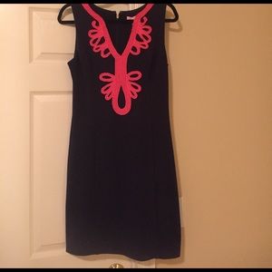 Lilly Pulitzer dress in navy and pink