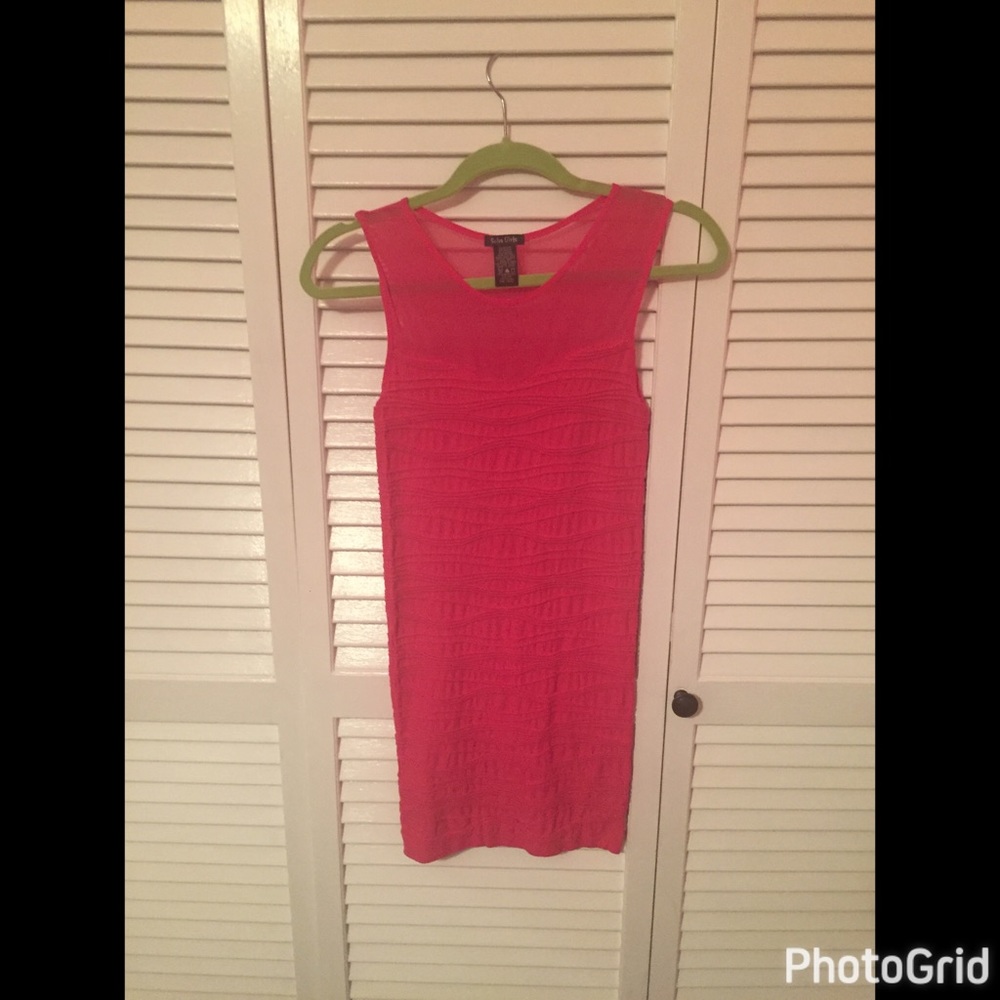Pink fitted dress
