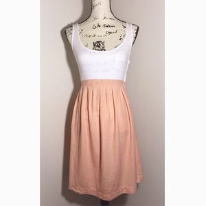 Two Tone Cotton and Linen Dress