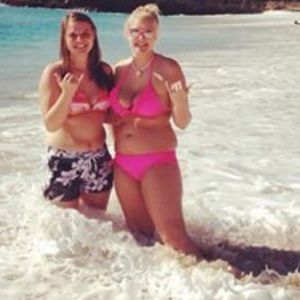 Hot pink push up bikini