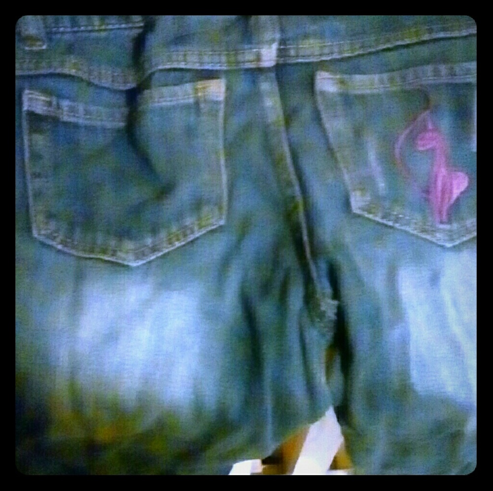 Girls Baby phat blue/purple jeans