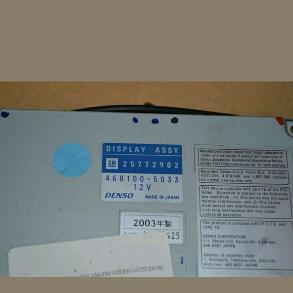 2004 2005 2006 cadillac stereo cd gps. Price negot - Picture 8 of 8