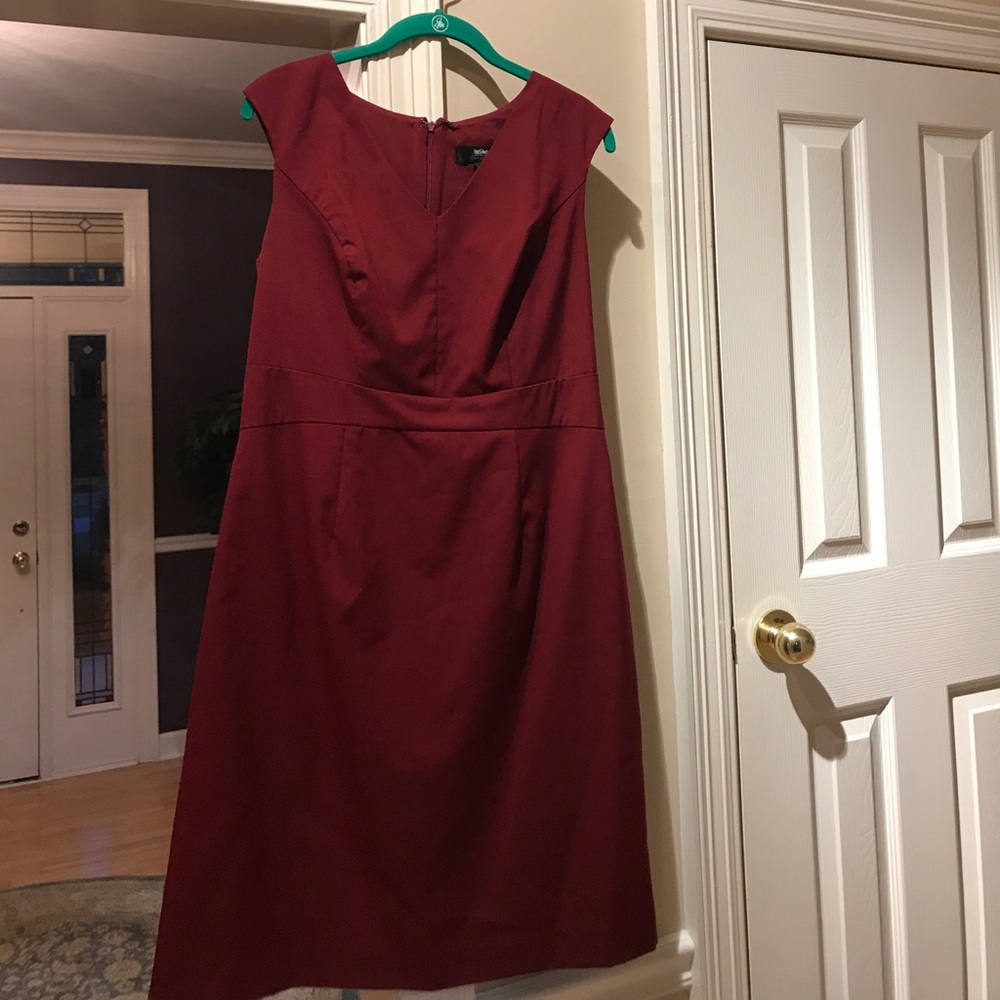 Deep red dress ready for the office!