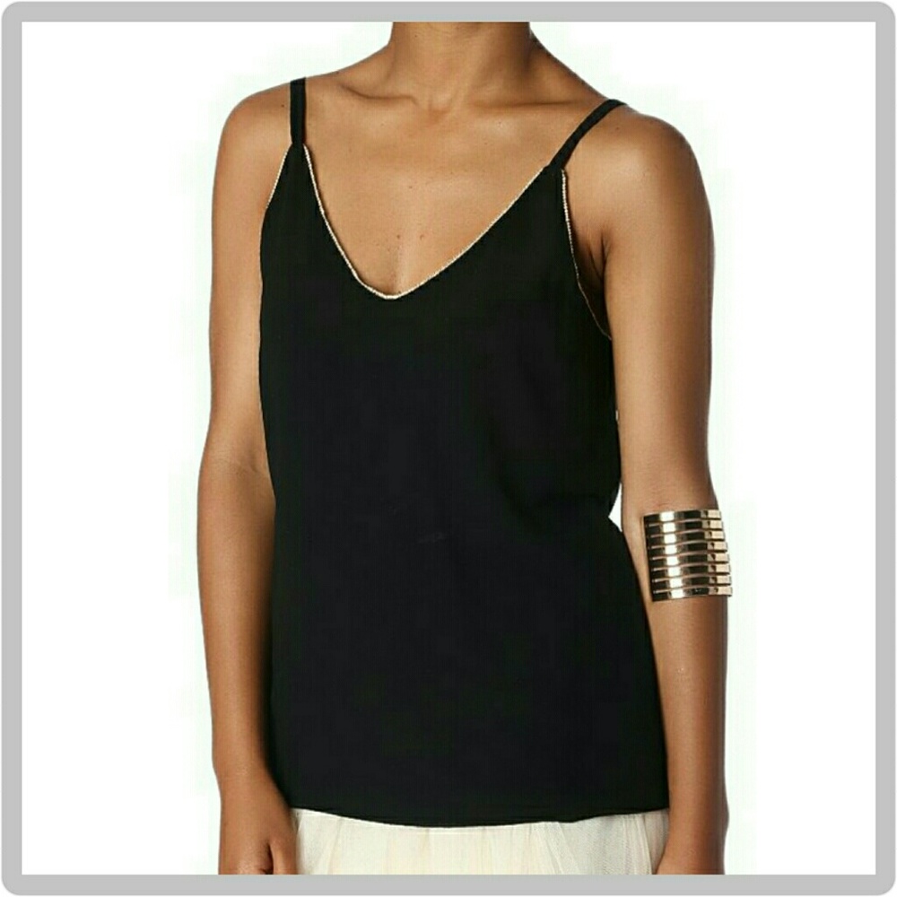 Gorgeous Gold Trim Detail Tank Top
