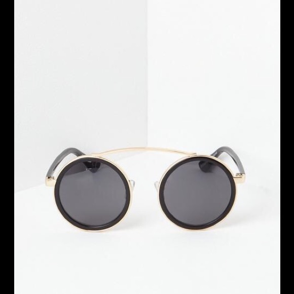 💋Nib/Missguided UK/Black Round w Metal Crossbar - Picture 3 of 7