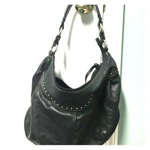 Black leather fossil purse.