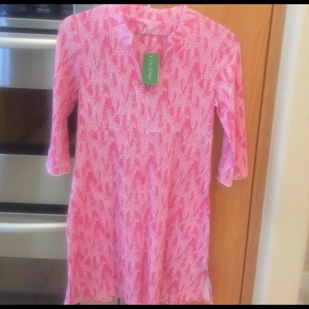 Lilly pink giraffe dress NWT