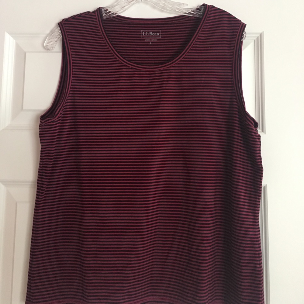 Scoop neck ll bean striped tank