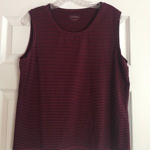 Scoop neck ll bean striped tank