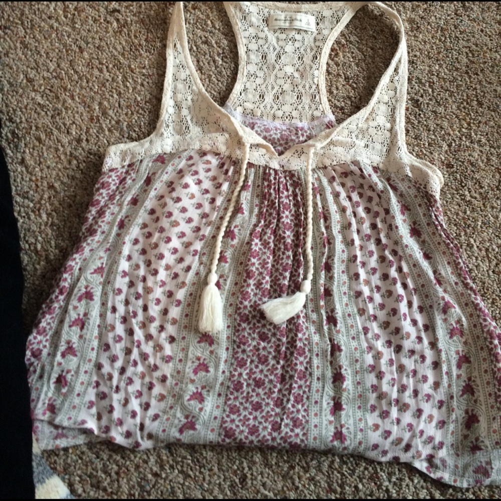 Lace tank top Abercrombie and fitch S