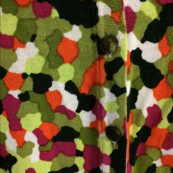 Foxcroft Patterned Cotton Cardigan - Picture 2 of 3