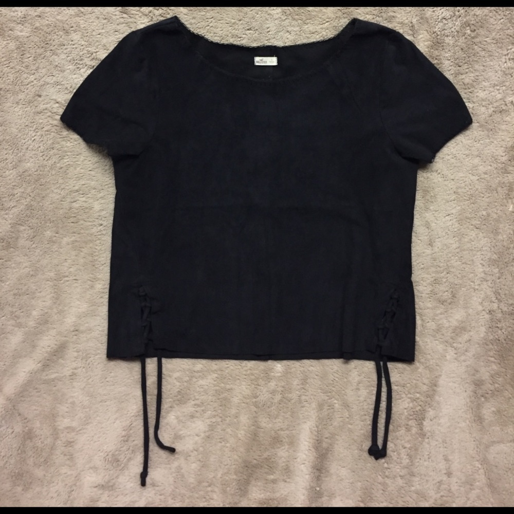 ⚡️Lace-Up Crop Tee