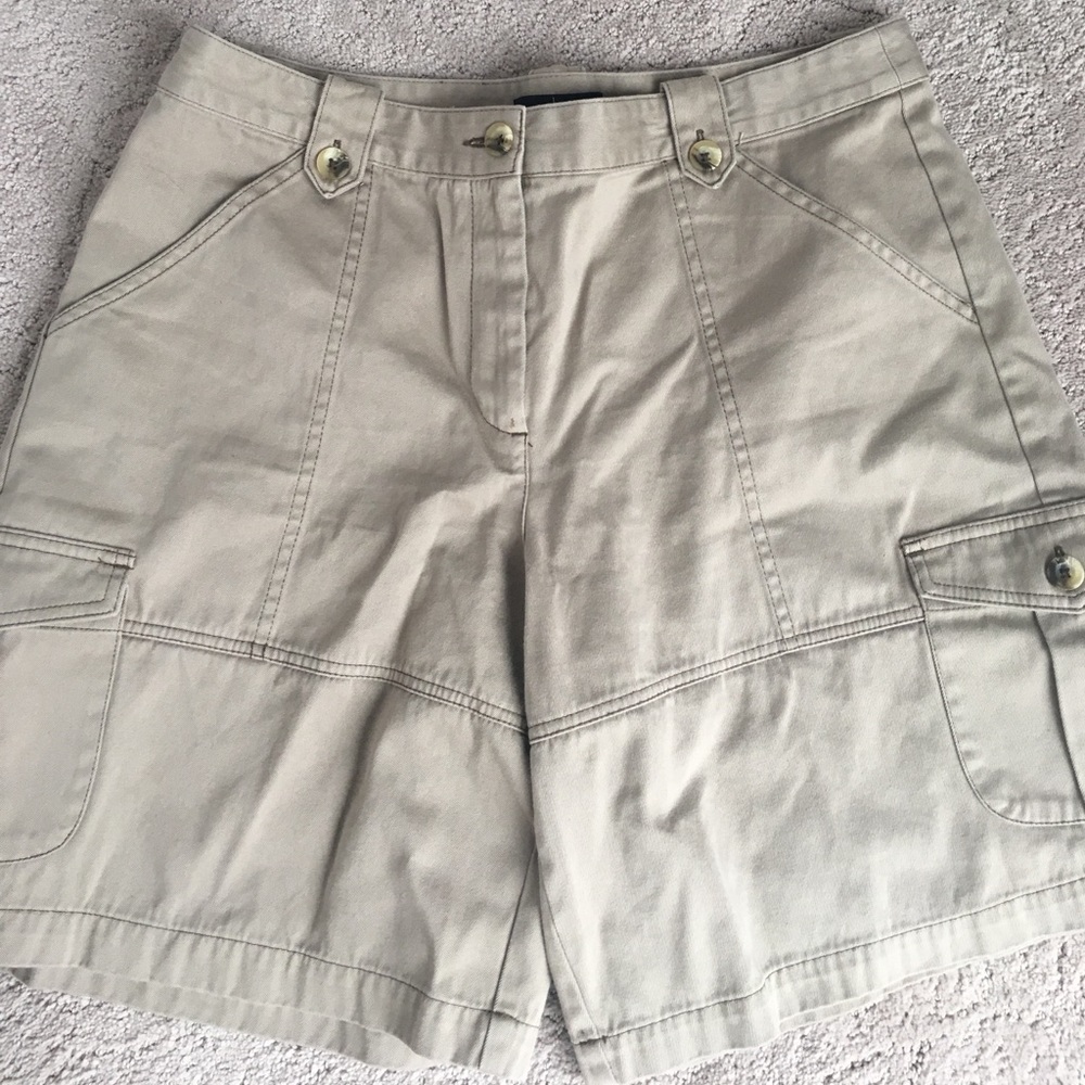 Tan cargo shorts