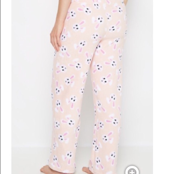 ✨Price Firm✨Pink Bunny Fleece Sleep Pants - Picture 2 of 2