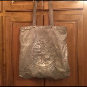 Tory Burch silver Metallic bag