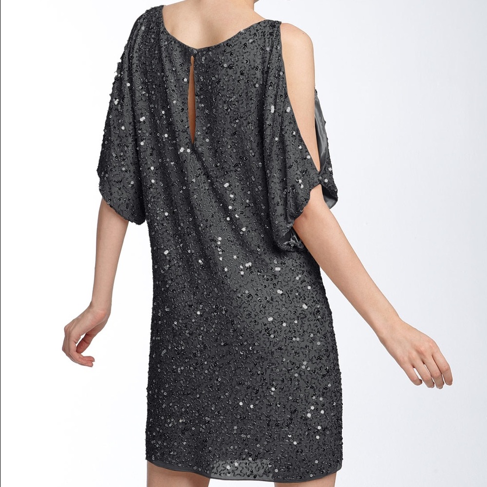 Aidan Mattox Sequin Cold Shoulder Dress [16W]