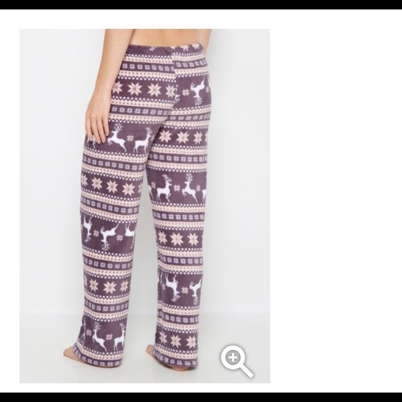 ✨Price Firm✨Purple Reindeer Fleece Sleep Pants - Picture 2 of 2
