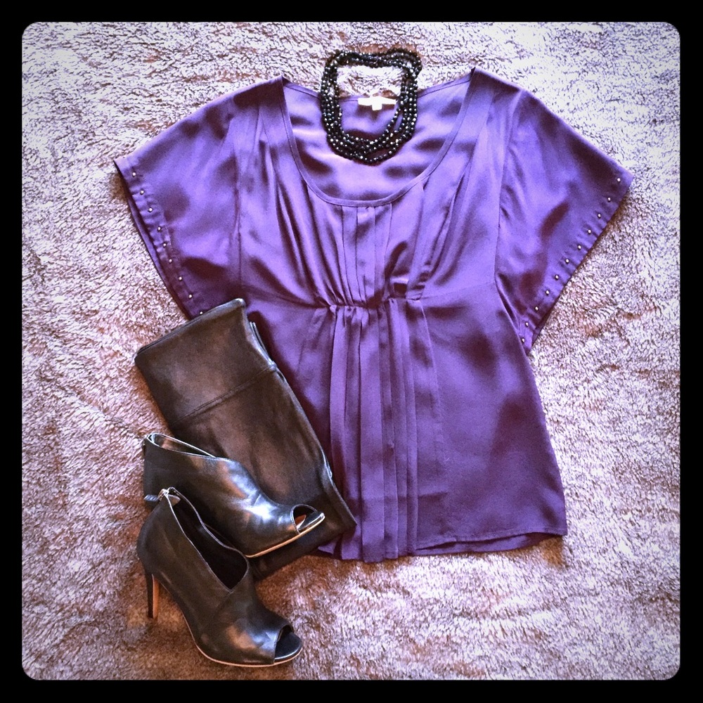 Nordstrom 'Matty M' 100% Silk Blouse