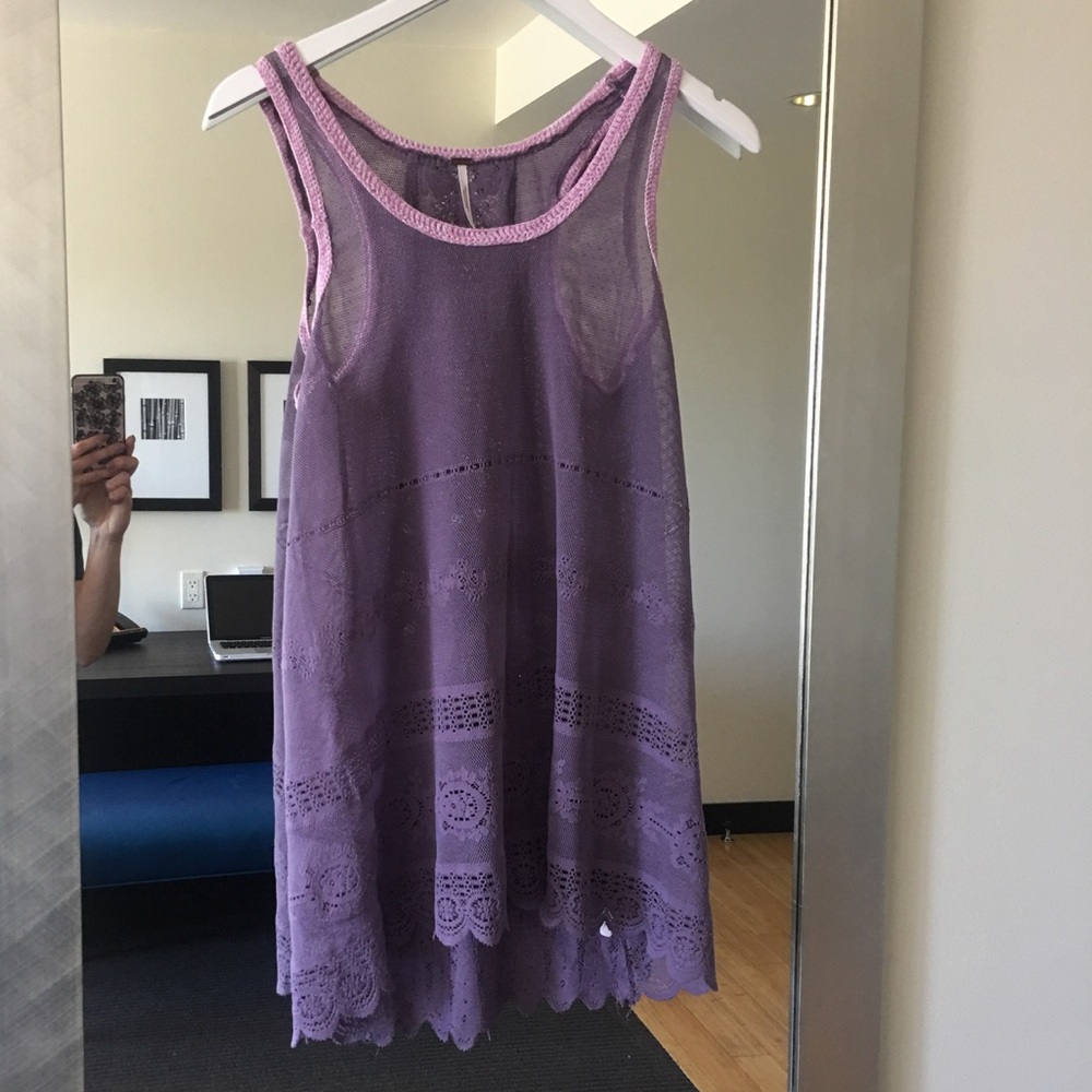 SOLD - FREE PEOPLE 💜 Lace Tunic Vtg Style