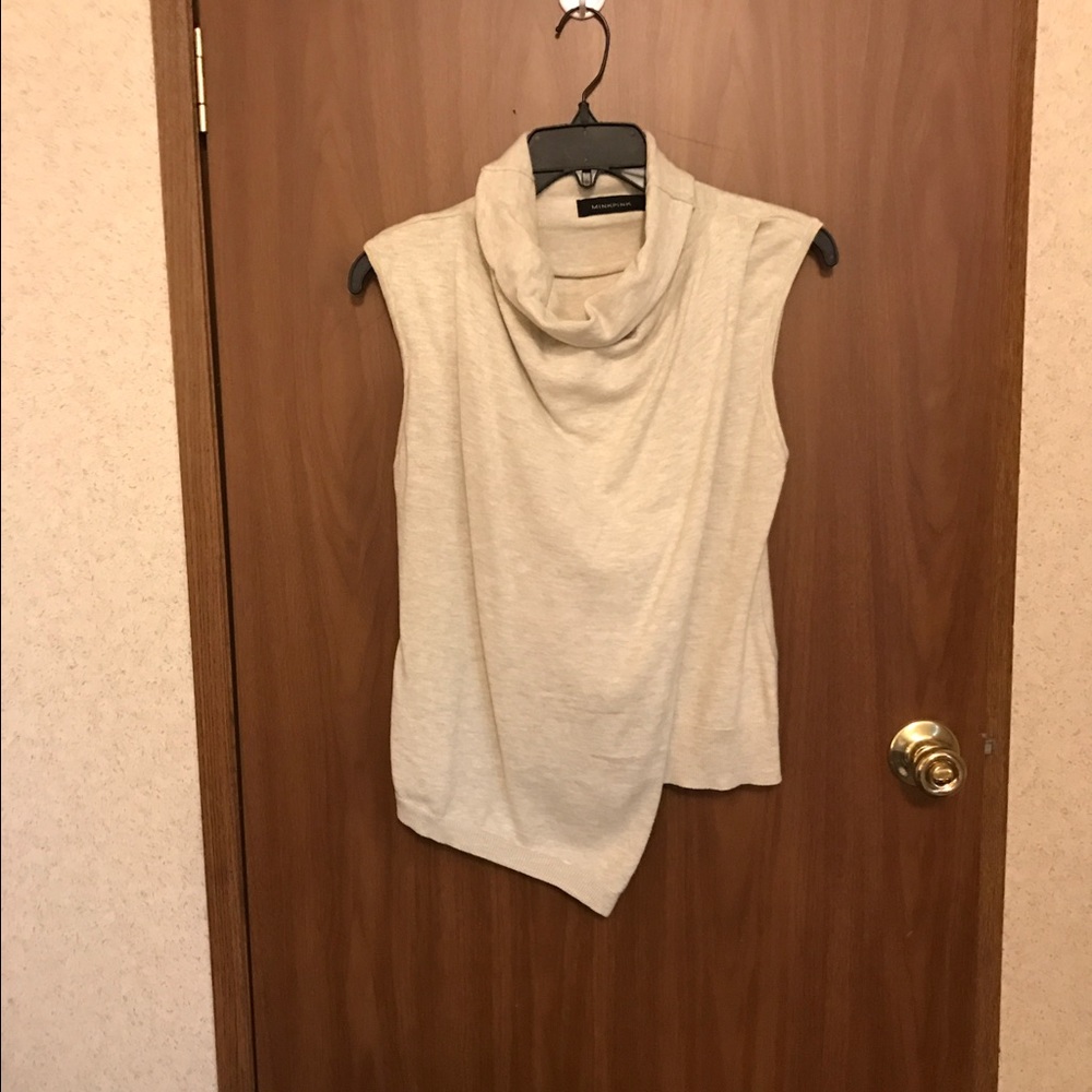Mink pink asymmetrical  cowl turtleneck