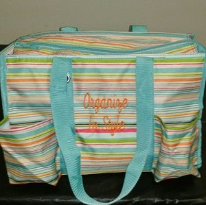 Thirty-One zip top utility tote