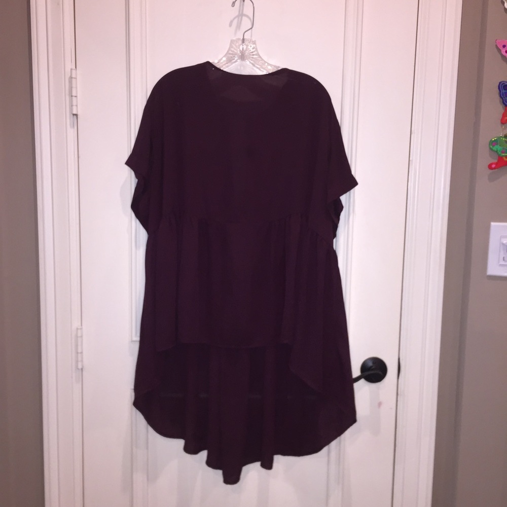 ASOS Curve plum peplum top