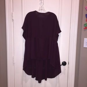 ASOS Curve plum peplum top